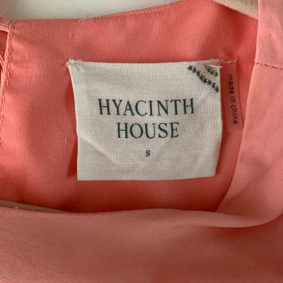 HYACINTH HOUSE TUCKERNUCK Dress Small Baby Doll Allie Puff Sleeve Tie Back Close - Picture 11 of 13